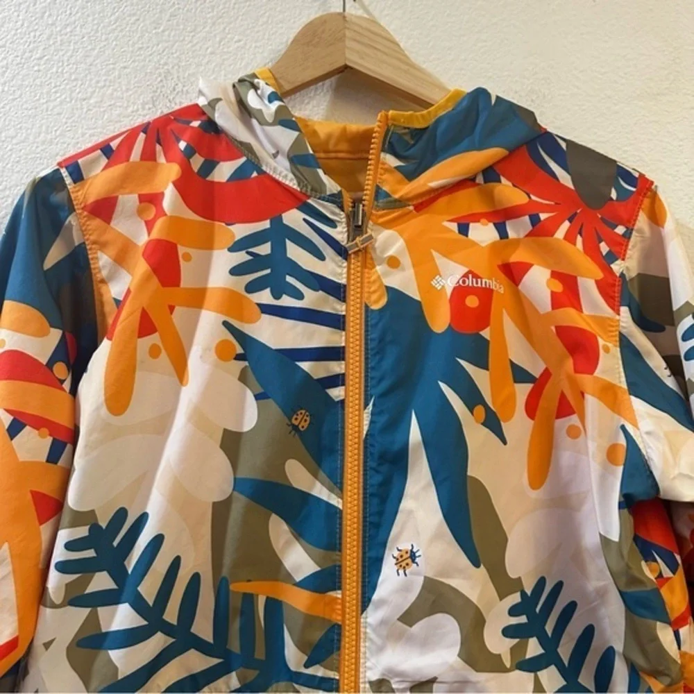Columbia Pixel Grabber Youth‎ Size Large Girls Reversible Hooded Jacket Colorful